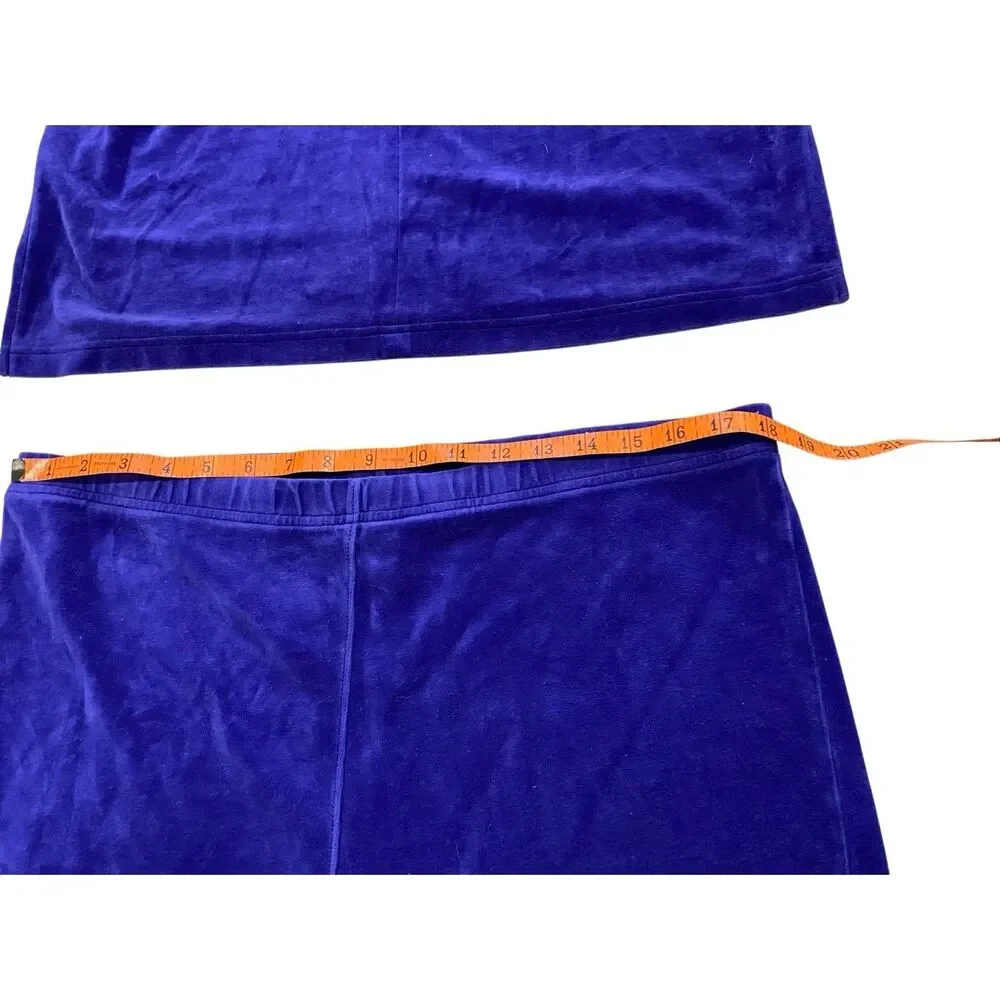 Richard And Company Blue Velour Lounge Set Vintage Matching Tracksuit Retro Cozy